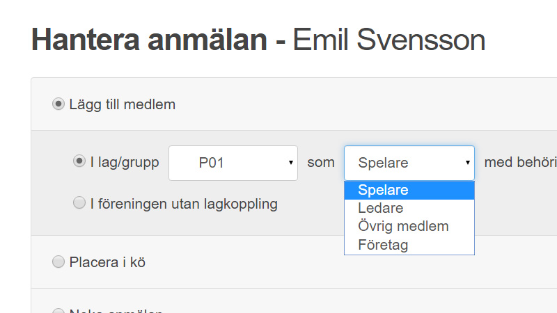 Bekräfta nya medlemmar