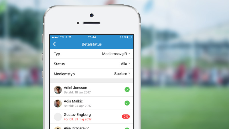 Se vilka som betalt medlemsavgiften