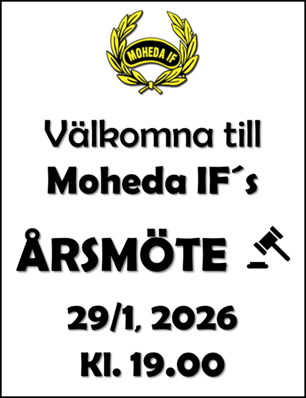 Årsmöte 29/1 2026