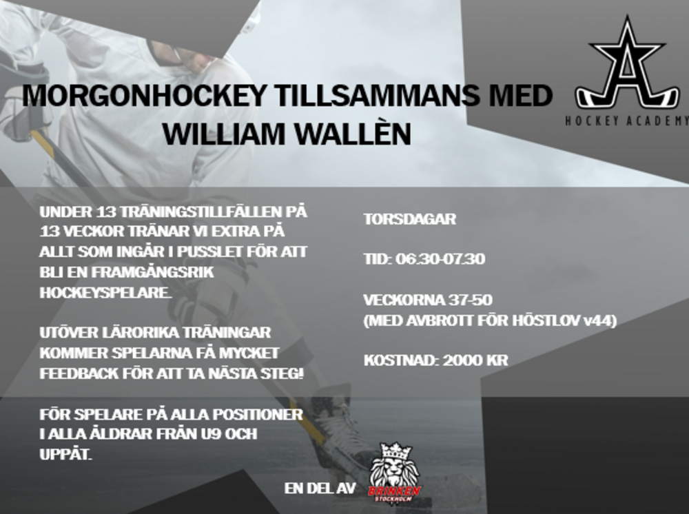 Morgonhockey med William Wallèn