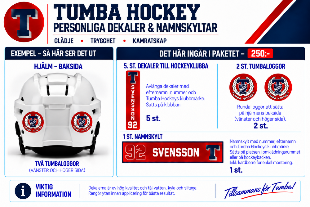 Personliga dekaler och namnskyltar
