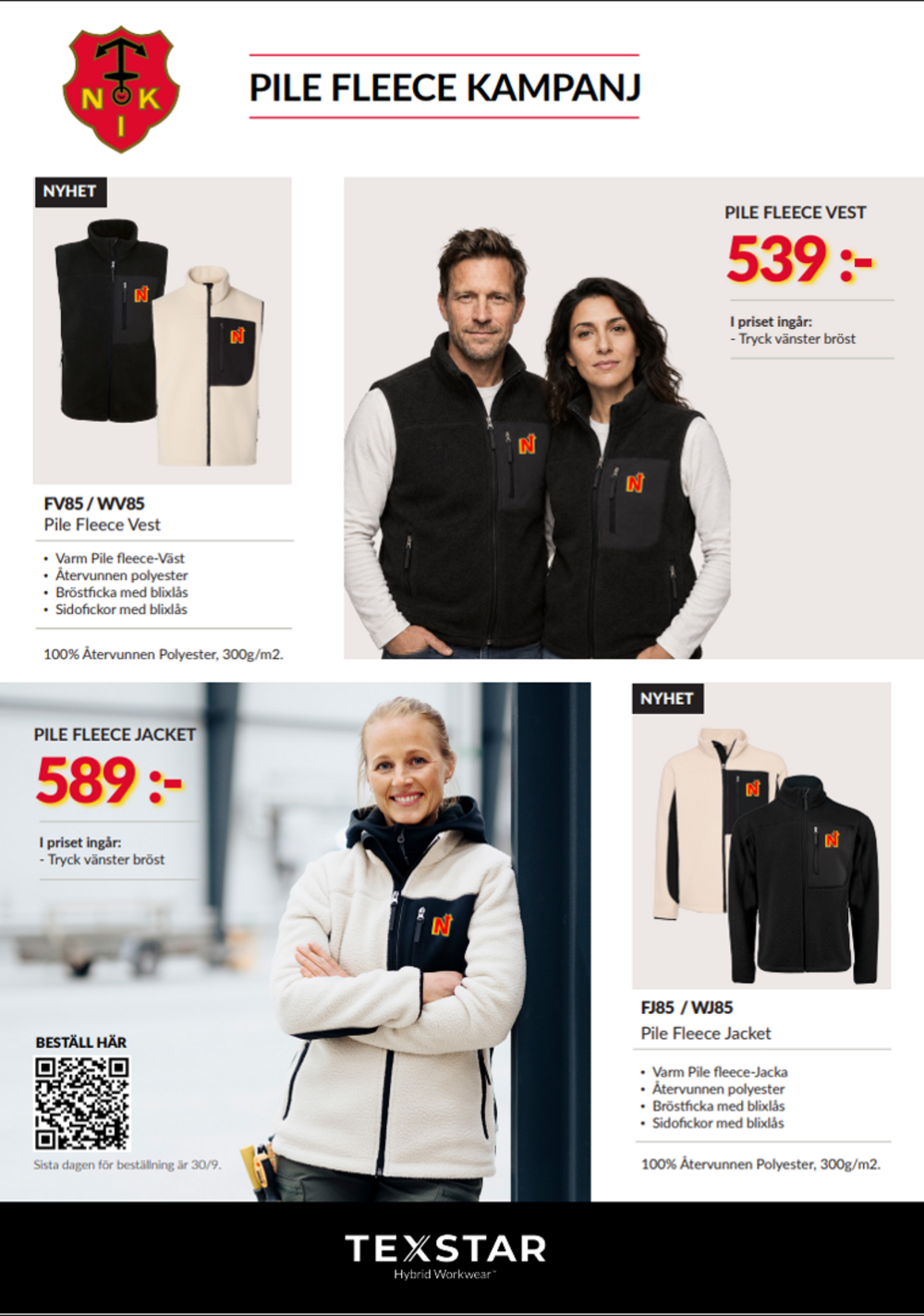 PILE FLEECE/VÄST KAMPANJ - TEXSTAR