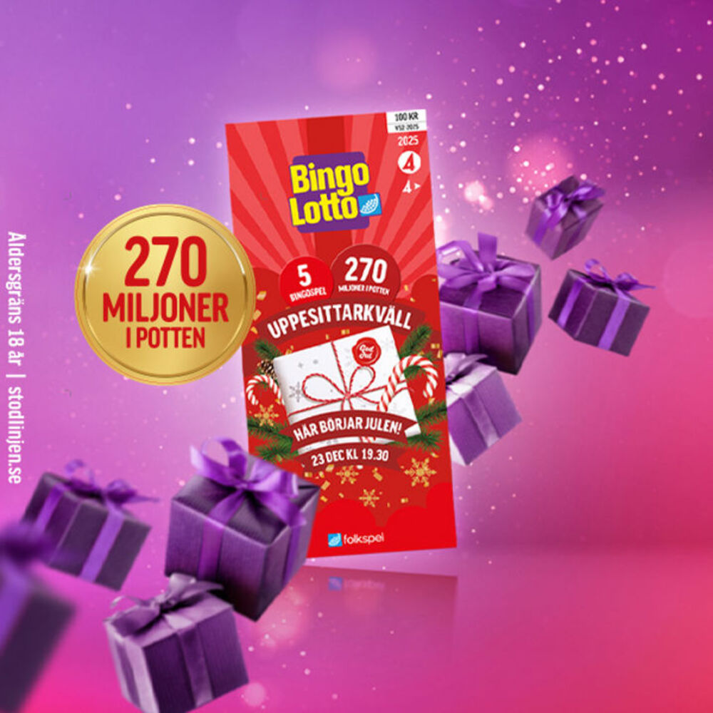 Bingolotter uppesittarkvällen 2025