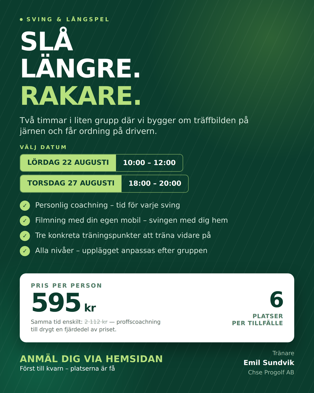 Anmälan slå längre Emil 