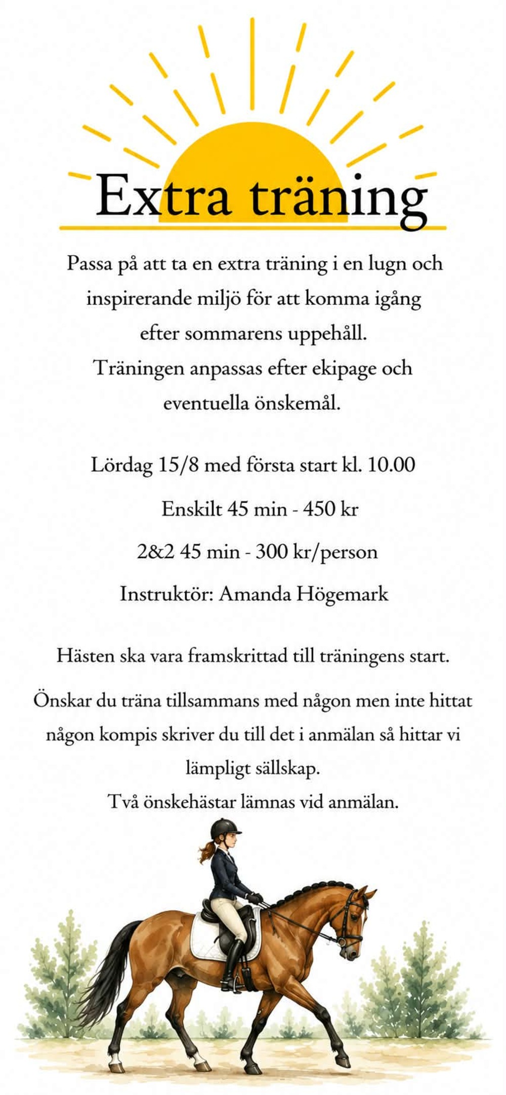 Extra träningar med Amanda! 
