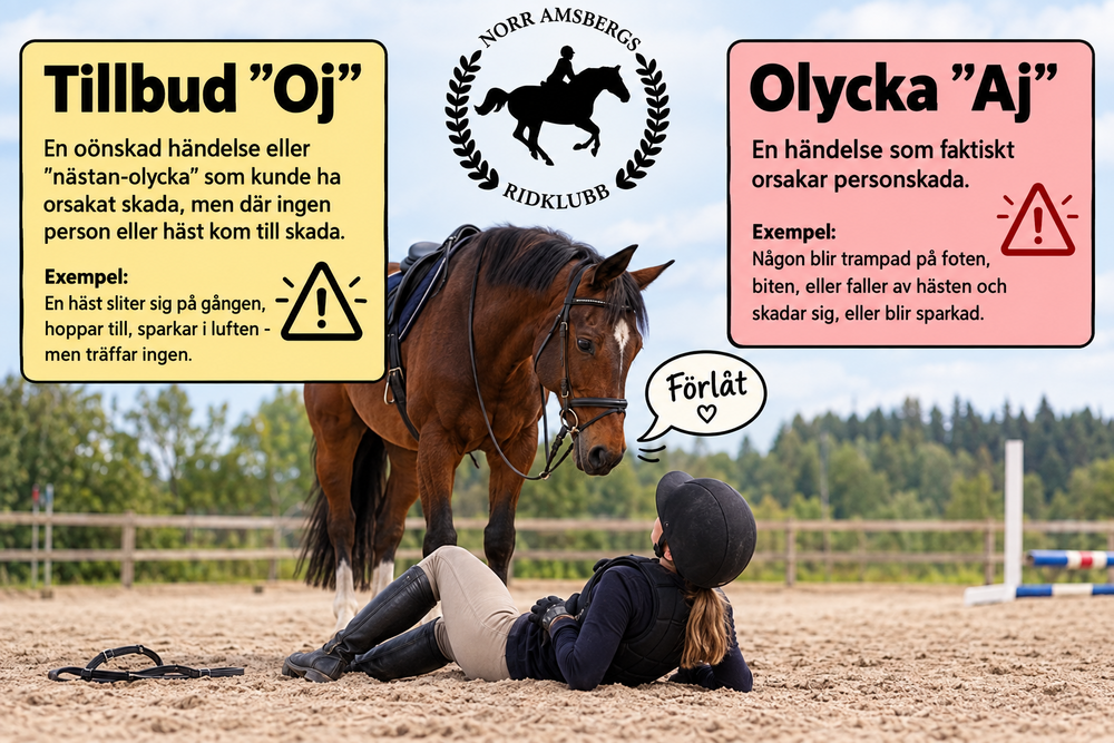 Rapportering av tillbud eller olycka